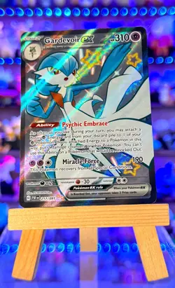 Gardevoir ex 217/091 Shiny Holo Full Art Ultra Rare Paldean Fates Pokemon Card - Image 1