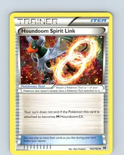 Pokemon Houndoom Spirit Link XY BREAKthrough 142/162 Uncommon Card Played LP - Image 1
