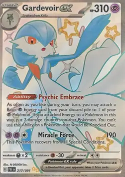 Gardevoir ex 217/091 - Paldean Fates - Shiny Holo Pokemon Card - Near Mint (NM) - Image 1