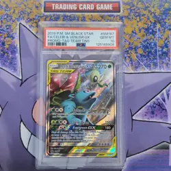 Pokemon Celebi & Venusaur GX 2019 SM Black Star Promo SM167 TAG TEAM Holo PSA 10 - Image 1