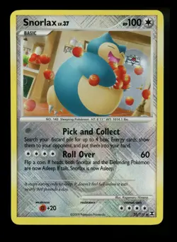 Snorlax 33/111 Rising Rivals 2009 Rare Cross Holo Pokemon League Pokemon Card - Image 1