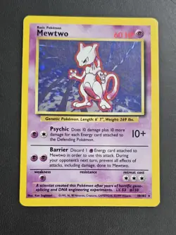 Pokemon TCG Mewtwo Base Set 10/102 Unlimited Holo - Image 1