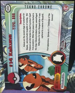 2000 TOPPS CHROME POKEMON #14 KAKUNA TEKNO - Image 2