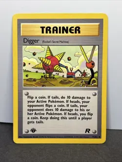Pokemon 1st Edition Team Rocket (2000) - Digger 75/82 - Uncommon - LP - Image 1