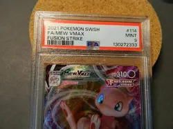 Mew VMAX 114/264 Swsh08: Fusion Strike Holo Pokemon TCG PSA Grade 9 - Image 3