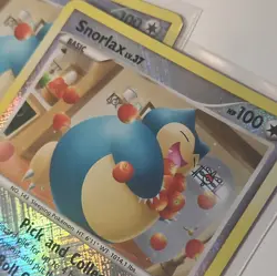 Snorlax 33/111 Rising Rivals Crosshatch Pokemon League Promo Card LP - Image 4