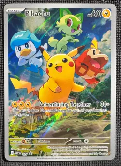 PIKACHU 027 HOLO PROMO SCARLET & VIOLET PROMO PALDEA POKEMON NM/M - Image 1