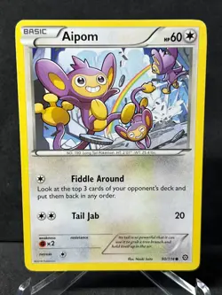 Pokemon Aipom 90/114 Steam Siege Non Holo LP - Image 1