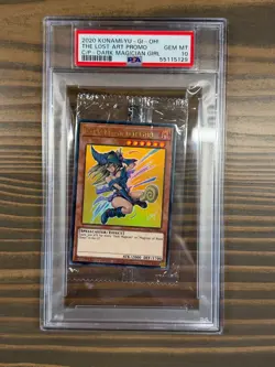 Yugioh PSA 10 Dark Magician Girl LART-EN019 Factory Sealed Promo - Image 1