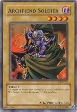 Archfiend Soldier - DCR-057 - Rare - Unlimited Edition - Heavily Played - Image 1
