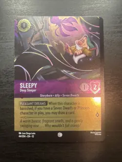 Disney Lorcana Wilds Unknown Sleepy Deep Sleeper 44/204 Foil - Image 1