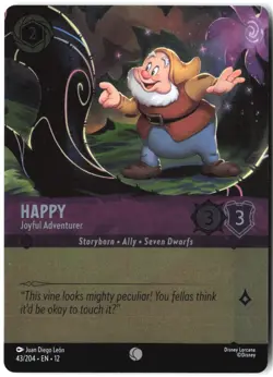 Disney Lorcana TCG Happy - Joyful Adventurer 43/204 Foil Wilds Unknown - Image 1