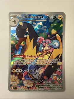 Iono’s Kilowattrel 163/159 IR 2025 Pokemon Journey Together Full Art Card NM+ - Image 1