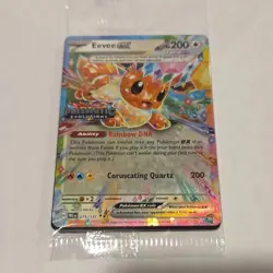 Pokemon Eevee EX Prismatic Evolutions Promo Holo Card 075/131 sealed card - Image 1