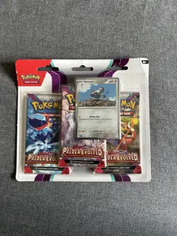 Paldea Evolved Triple Blister With Varoom Promo Card - Pokemon Tcg - Image 1