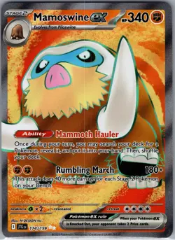 Mamoswine EX 174/159 Full Art - Journey Together - Pokemon Card - NM - Image 1