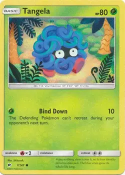 Tangela 7/147 Common - Pokemon Sun & Moon Burning Shadows Card - Image 1