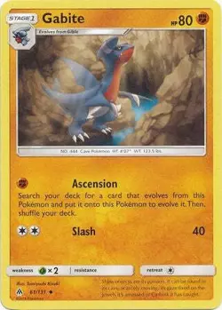 Gabite 61/131 Uncommon - Pokemon Sun & Moon Forbidden Light Card - Image 1