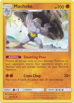 Machoke 64/145 Uncommon - Pokemon Sun & Moon Guardians Rising Card - Image 1