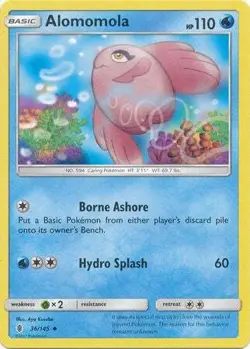 Alomomola 36/145 Uncommon - Pokemon Sun & Moon Guardians Rising Card - Image 1