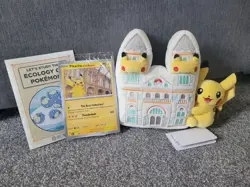 Pokemon x Natural History Museum Pikachu Jumbo Promo Card and Plush, Brand New - Image 1