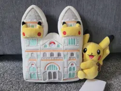 Pokemon x Natural History Museum Pikachu Jumbo Promo Card and Plush, Brand New - Image 3