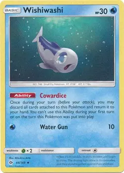 Wishiwashi 44/149 Pokemon Sun & Moon Card - Image 1