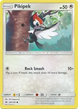 Pikipek 106/149 Pokemon Sun & Moon Card - Image 1