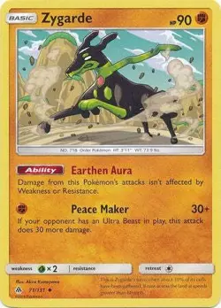 Zygarde 71/131 Uncommon - Pokemon Sun & Moon Forbidden Light Card - Image 1