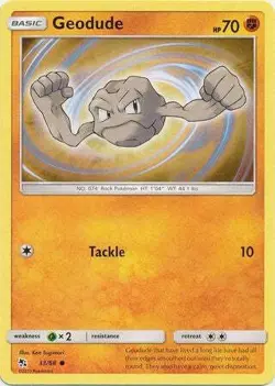 Geodude - 33/68 - Common Sun & Moon: Hidden Fates Pokemon Card - Image 1