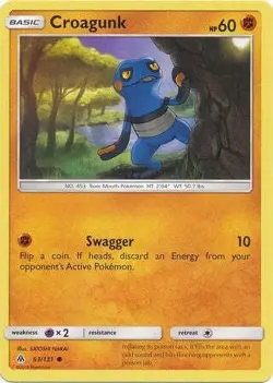 Croagunk 63/131 Common - Pokemon Sun & Moon Forbidden Light Card - Image 1