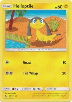Helioptile 37/131 Common - Pokemon Sun & Moon Forbidden Light Card - Image 1