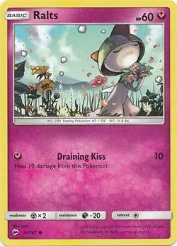 Ralts 91/147 Common - Pokemon Sun & Moon Burning Shadows Card - Image 1