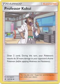 Professor Kukui 128/149 Uncommon - Pokemon Sun & Moon Base Set Single Card - Image 1