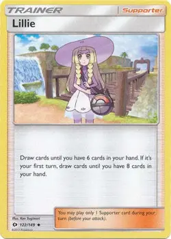 Lillie 122/149 Uncommon - Pokemon Sun & Moon Base Set Single Card - Image 1