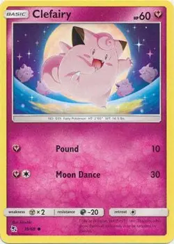 Clefairy - 39/68 - Common Sun & Moon: Hidden Fates Pokemon Card - Image 1