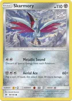 Skarmory 88/149 Pokemon Sun & Moon Card - Image 1