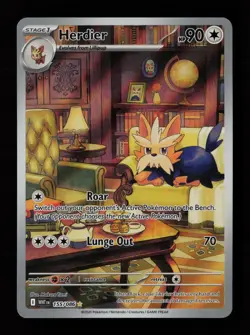 Herdier 155/086 Illustration Rare White Flare Pokemon Cards - Image 1