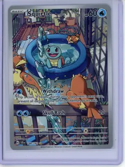 Pokemon Squirtle 148/142 Sv07 Stellar Crown Illustration Rare Holo Card 2024 - Image 1