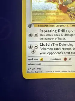 Pokemon TCG Gym Heroes Lt. Surge's Fearow 1st Edition Holo Rare Card 007/132 - Image 5