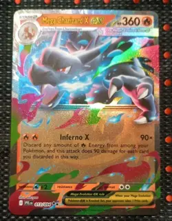 Mega Charizard X ex 013/094 Me02: Phantasmal Flames Holo. Tin Card!! - Image 1