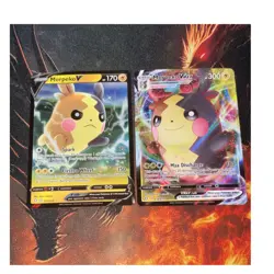 Pokemon TCG Morpeko V 037/072 & Morpeko VMAX 038/072 Holo 2 Card Lot - Image 1