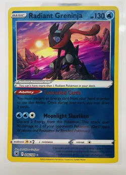 Radiant Greninja - 046/189 - Pokemon Astral Radiance Radiant Rare Card NM - Image 1