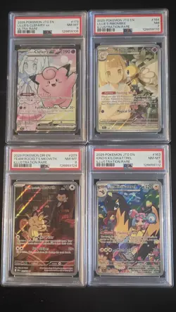 Pokemon TCG PSA Card Lot/Team Rocket Meowth/lot Of 4 - Image 1