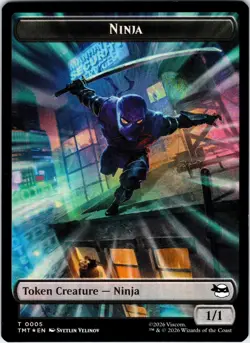 Ninja // Mutagen Double-Sided Token 5 // 9 Teenage Mutant Ninja Turtles Foil NM - Image 2