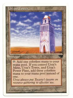Magic the Gathering MTG Card: Urza's Tower B 1995 Chronicles! EX - Image 1