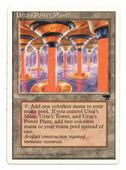 Magic the Gathering MTG Card: Urza's Power Plant B Columns 1995 Chronicles! EX - Image 1