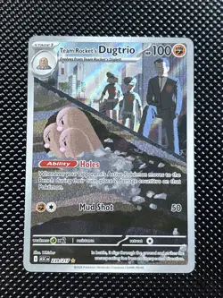 Pokemon Team Rockets Dugtrio Full Art Holo Rare 239/217 TCG Card - Image 1