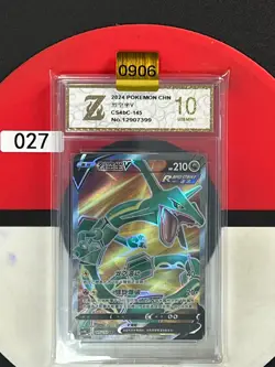 Pokemon TCG S-Chinese Sword &Shield Rayquaza V SR CS4bC 145 Grade10 - Image 1