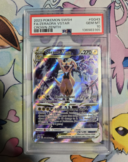 PSA 10 Zeraora VSTAR Crown Zenith Galarian Gallery GG43 Ultra Rare Holo EN - Image 1